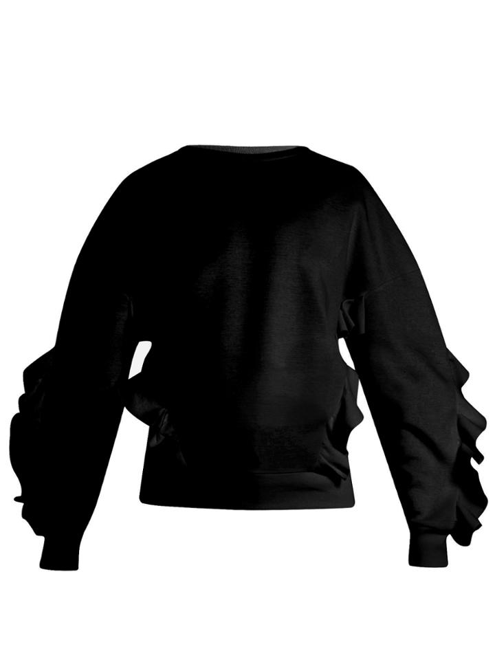 Stella Mccartney Ruffle-trimmed Cotton-blend Sweatshirt