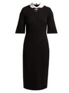 Matchesfashion.com Goat - Hamlet Wool Crepe Dress - Womens - Black