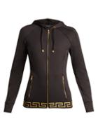 Matchesfashion.com Versace - Logo Jacquard Zip Through Performance Jacket - Womens - Black Gold