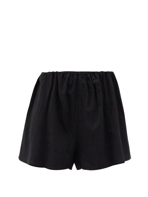 Matchesfashion.com Loup Charmant - Vespa Organic-cotton Shorts - Womens - Black