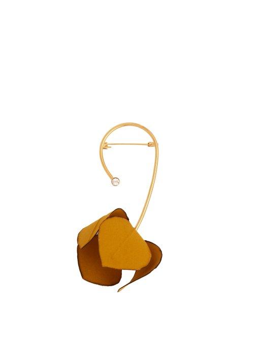 Matchesfashion.com Marni - Fabric Flower Brooch - Womens - Yellow