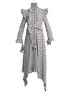 Vetements Logo-print Ruffle-trimmed Dress