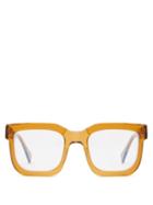 Matchesfashion.com Kuboraum - Square Acetate Glasses - Mens - Yellow