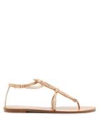 Matchesfashion.com Sophia Webster - Bibi Butterfly Leather Sandals - Womens - Tan Gold