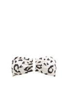 Matchesfashion.com Self-portrait - Leopard Print Bandeau Bikini Top - Womens - Ivory Multi