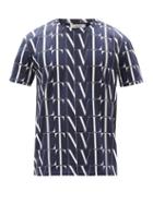 Matchesfashion.com Valentino - Vltn-print Cotton-jersey T-shirt - Mens - Multi