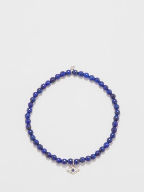 Sydney Evan - Evil Eye Diamond, Sapphire & Lapis Lazuli Bracelet - Mens - Dark Blue