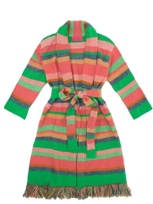 The Elder Statesman - Pace Striped Cashmere Cardigan - Womens - Pink Multi