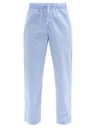Mens Basics Tekla - Striped Organic-cotton Pyjama Trousers - Mens - Blue White