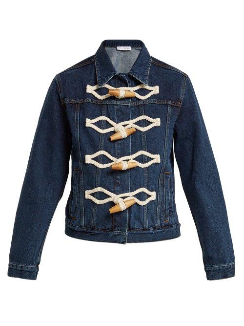 Matchesfashion.com Jw Anderson - Oversized Toggle Denim Jacket - Womens - Denim