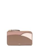Matchesfashion.com Chlo - Walden Colour-blocked Zipped Leather Cardholder - Womens - Pink Multi