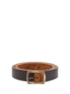 Matchesfashion.com Saint Laurent - Reversible Suede And Leather Belt - Mens - Black Brown