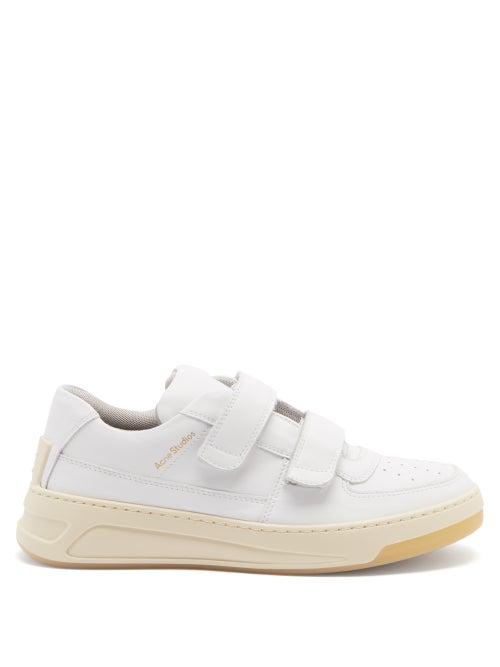 Matchesfashion.com Acne Studios - Steffey Velcro-strap Leather Trainers - Womens - White