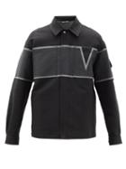 Matchesfashion.com Valentino - V-logo Cotton-twill Jacket - Mens - Black