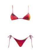 Matchesfashion.com The Attico - Printed Triangle Bikini - Womens - Multi