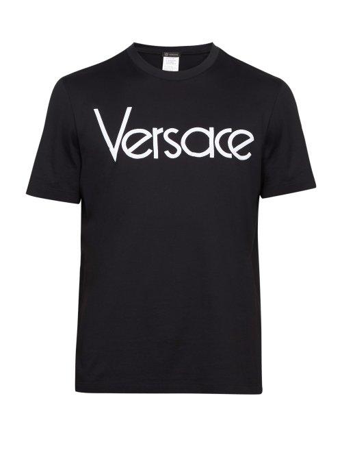Matchesfashion.com Versace - Vintage Logo Print T Shirt - Mens - Black
