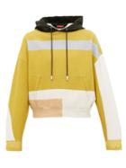 Matchesfashion.com Eckhaus Latta - Colour-block Cotton-jersey Hooded Sweatshirt - Mens - Yellow Multi