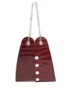 Matchesfashion.com Lemaire - Mini Double Folded Crocodile Effect Leather Bag - Womens - Burgundy