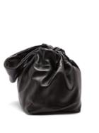 Ladies Bags Jil Sander - Drawstring-top Small Leather Clutch - Womens - Black