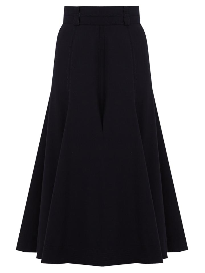 Gabriela Hearst Spencer Flared Wool-blend Skirt