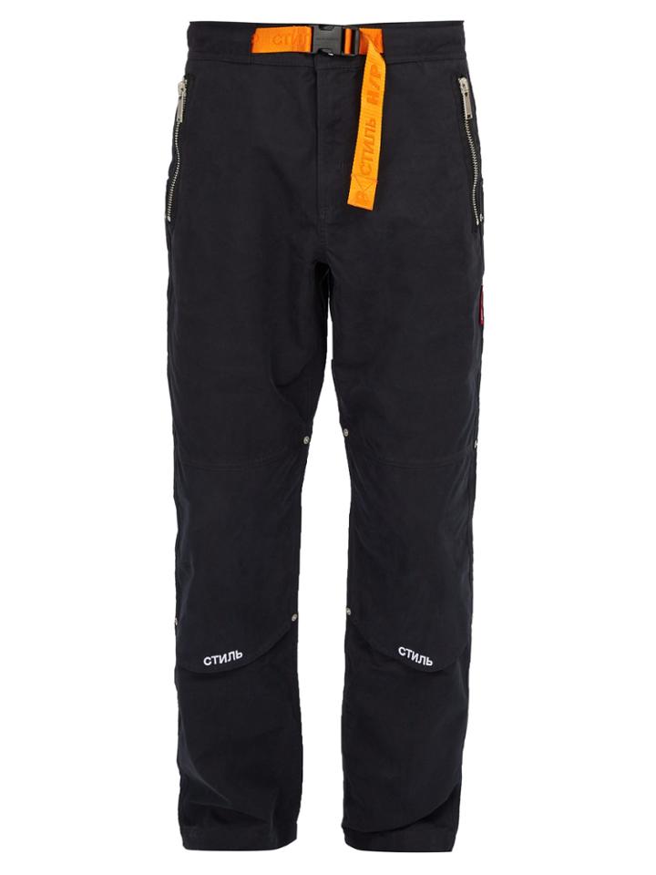Heron Preston -embroidered Cotton-blend Trousers