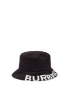 Matchesfashion.com Burberry - Logo-print Cotton-canvas Bucket Hat - Mens - Black