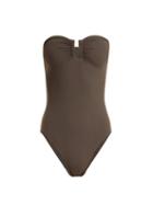 Matchesfashion.com Eres - Cassiope U Bar Bandeau Swimsuit - Womens - Grey