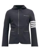 Matchesfashion.com Thom Browne - Four-bar Shell Hooded Jacket - Mens - Dark Grey