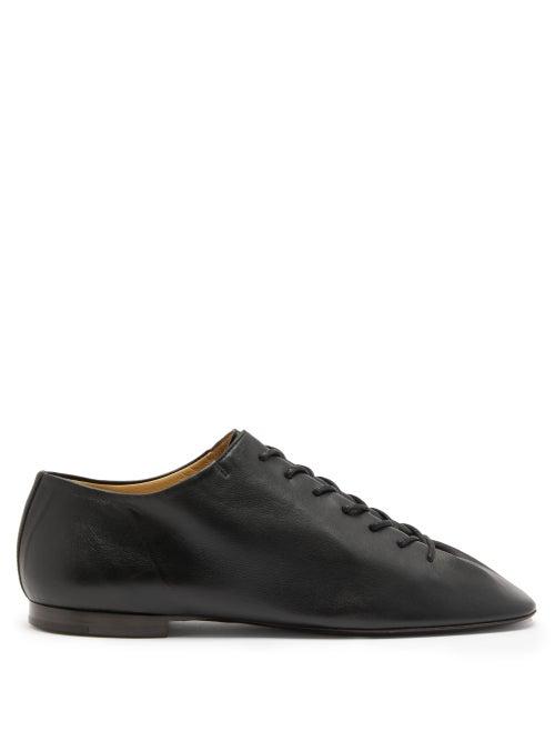 Matchesfashion.com Lemaire - Crepe-sole Grained-leather Shoes - Womens - Black