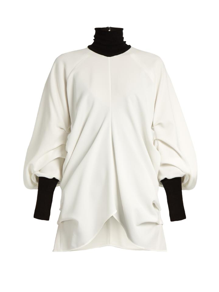 J.w.anderson Contrast-trim Roll-neck Crepe Top