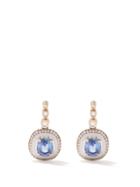 Selim Mouzannar - Mina Diamond, Sapphire & 18kt Rose-gold Earrings - Womens - Blue Multi