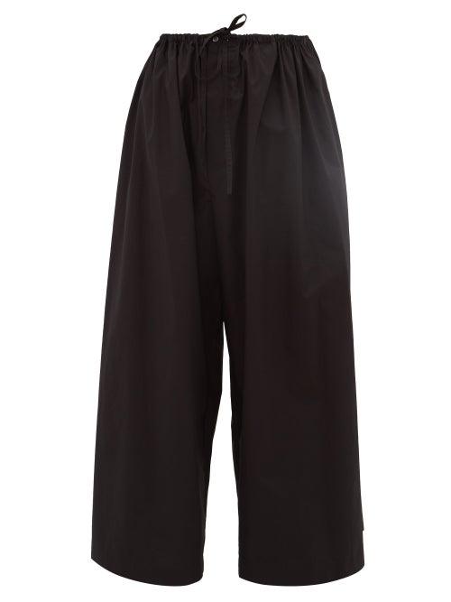Matchesfashion.com Loewe - Wide-leg Cotton-poplin Trousers - Mens - Black