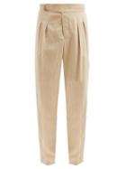 Matchesfashion.com Nanushka - Evon D-ring Belted Pinstripe Trousers - Mens - Beige