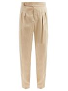 Matchesfashion.com Nanushka - Evon D-ring Belted Pinstripe Trousers - Mens - Beige