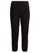 Pleats Please Issey Miyake Slim-leg Cropped Pleated Trousers