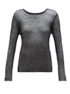 Matchesfashion.com Saint Laurent - Semi Sheer Fine Knit Top - Womens - Black