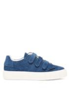 Matchesfashion.com Primury - Scratch Velcro Strap Chambray Trainers - Mens - Blue White