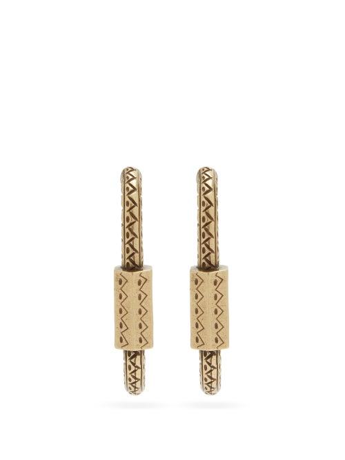 Matchesfashion.com Etro - Carabiner Engraved Earrings - Womens - Gold