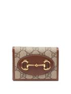 Gucci - 1955 Horsebit Gg-canvas And Leather Wallet - Womens - Beige Multi