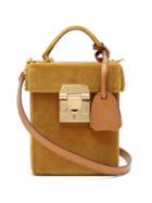 Matchesfashion.com Mark Cross - Grace Cube Velvet Bag - Womens - Gold