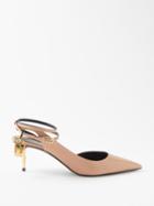 Tom Ford - Padlock 55 Leather Ankle-tie Pumps - Womens - Natural