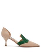 Matchesfashion.com Prada - D'orsay Patent Leather Pumps - Womens - Green Multi