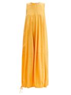 Lee Mathews - Edie Silk-blend Tank Dress - Womens - Orange