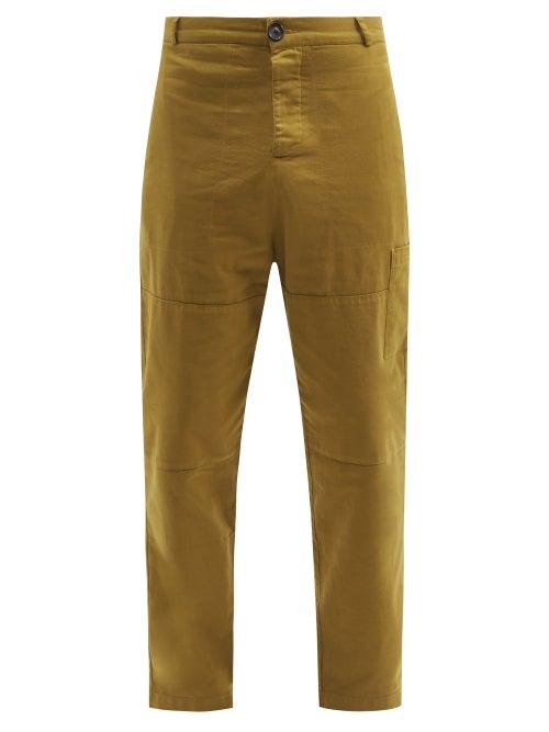 Matchesfashion.com Oliver Spencer - Judo Organic-cotton Twill Wide-leg Trousers - Mens - Yellow