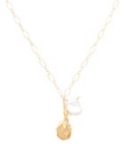 Matchesfashion.com Alighieri - Pearl Charm-drop 24kt Gold-plated Necklace - Womens - Gold