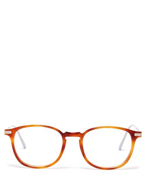 Matchesfashion.com Cutler And Gross - Round Frame Tortoiseshell Acetate Glasses - Mens - Brown