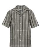 Matchesfashion.com Hecho - Checked Silk Blend Shirt - Mens - Black Grey