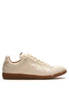 Maison Margiela Replica Paint-effect Leather And Canvas Trainers