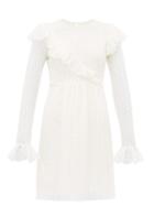 Matchesfashion.com Giambattista Valli - Lace Cotton Blend Mini Dress - Womens - Ivory