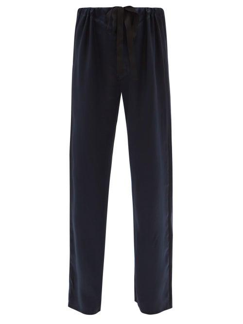 Ladies Lingerie Araks - Ally Silk-satin Pyjama Trousers - Womens - Navy